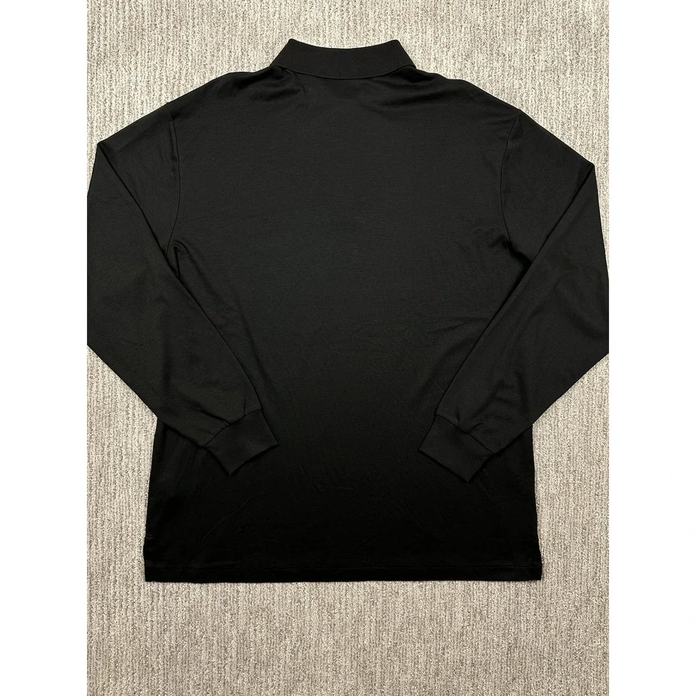 Polo Ralph Lauren Mens XLT Long Sleeve Polo Shirt Black Flesh Pony Cotton NWT